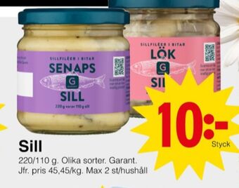 Matöppet Garant sillinläggningar erbjuda