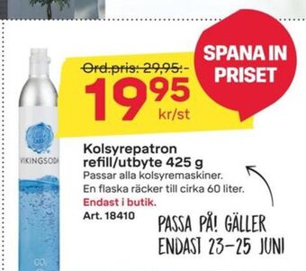 Byggmax Vikingsoda kolsyrepatron erbjuda