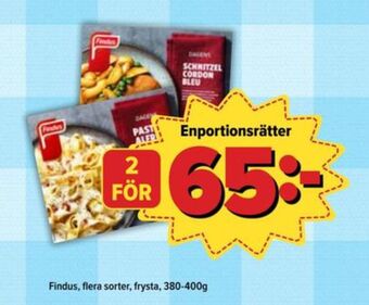 Östenssons Findus färdigrätter erbjuda