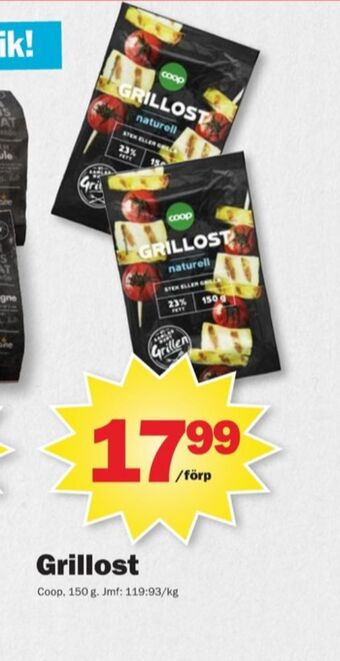 Pekås Coop grillost erbjuda