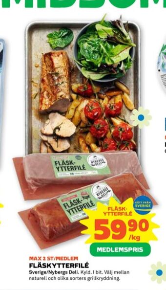 Stora Coop Nybergs deli fläskytterfilé erbjuda