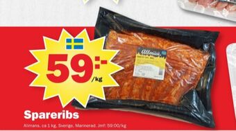 Pekås Allmans spareribs erbjuda