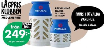 ÖoB Primagaz gas erbjuda