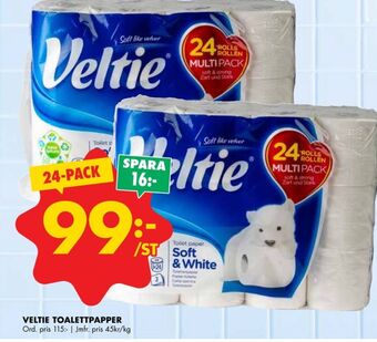 ÖoB Veltie toalettpapper erbjuda