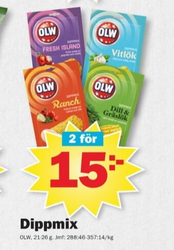 Pekås Olw dipmix erbjuda