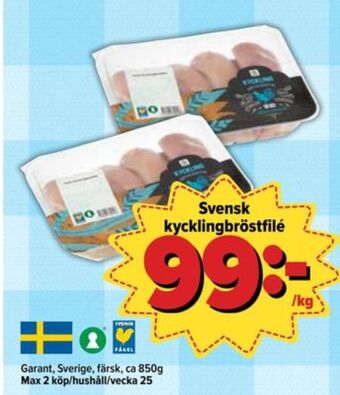 Östenssons Garant kycklingbröstfilé erbjuda