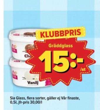 Östenssons Sia gräddglass erbjuda