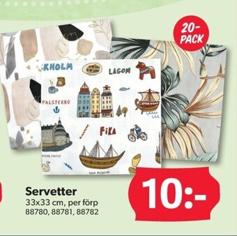 DollarStore Servetter erbjuda