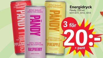 DollarStore Energidryck Pändy erbjuda