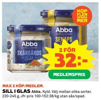 Coop Sill i glas erbjuda