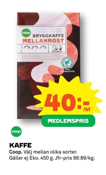 Coop Kaffe erbjuda