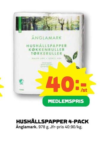 Coop Hushållspapper 4-pack erbjuda