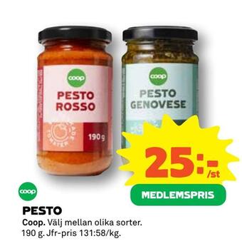 Coop Pesto erbjuda