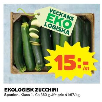Coop Ekologisk zucchini erbjuda