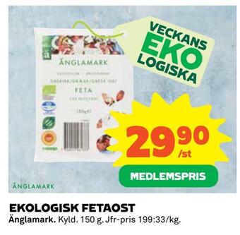 Coop Ekologisk fetaost erbjuda