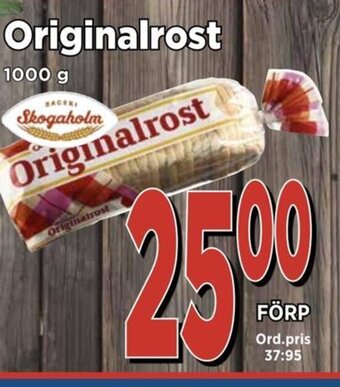 Supergrossen Originalrost Skogaholm erbjuda