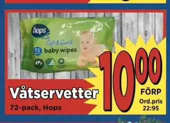 Supergrossen Våtservetter 72-pack, Hops erbjuda