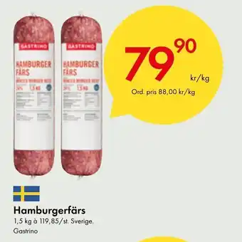 Snabbgross Hamburgerfärs Gastrino erbjuda