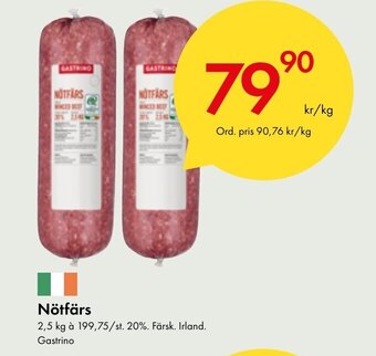 Snabbgross Nötfärs Gastrino erbjuda