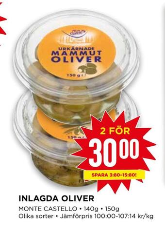 Willys Inlagda oliver erbjuda