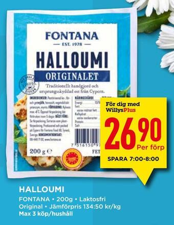 Willys Halloumi erbjuda
