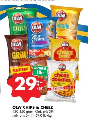 ÖoB Olw chips & cheez erbjuda
