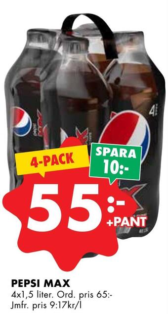 ÖoB Pepsi max erbjuda
