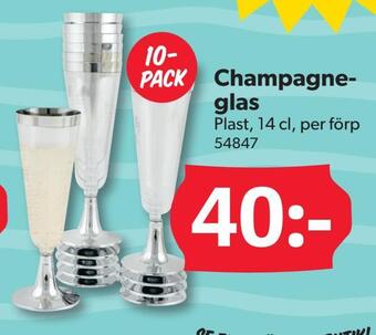 DollarStore Champagneglas erbjuda
