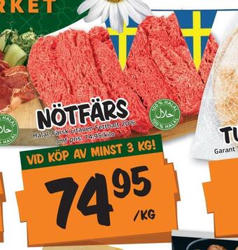 Bazaar Food market Nötfärs erbjuda