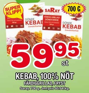 Nya Pulsen Kebab, 100% nöt erbjuda