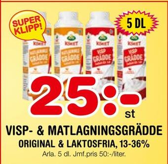 Nya Pulsen Visp- & matlagningsgrädde erbjuda