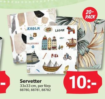 DollarStore Servetter erbjuda