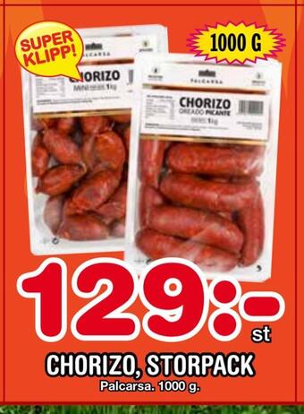 Nya Pulsen Chorizo, storpack erbjuda