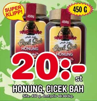 Nya Pulsen Honung, cicek bah erbjuda