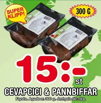 Nya Pulsen Cevapcici & pannbiffar erbjuda