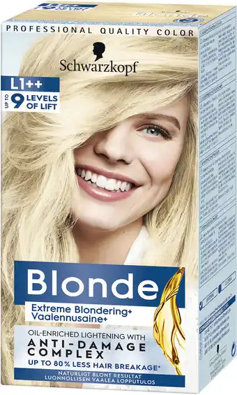 Apotek Hjärtat Schwarzkopf blonde ultra lightener l1++ blondering blekning erbjuda
