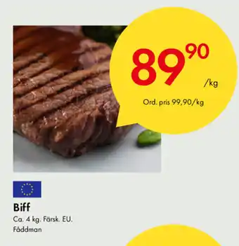 Snabbgross Fåddman Biff 4kg erbjuda