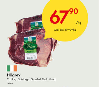 Snabbgross Prime Högrev 4kg erbjuda