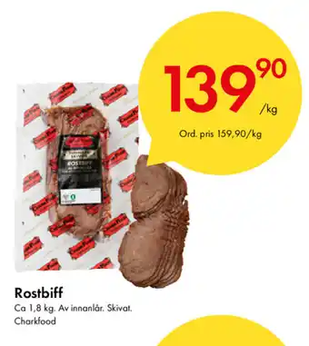 Snabbgross Charkfood Rostbiff 1,8kg erbjuda