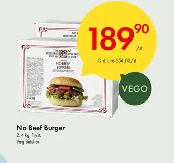 Snabbgross Veg Butcher No Beef Burger 2,4kg erbjuda