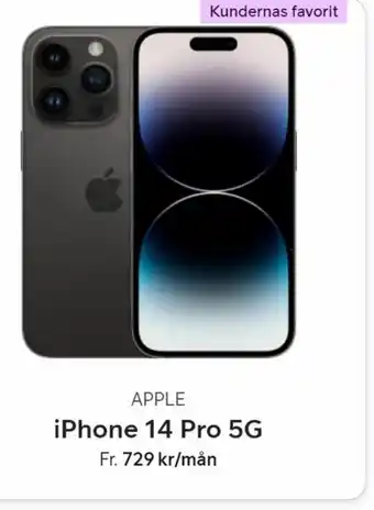 Telia APPLE iPhone 14 Pro 5G erbjuda