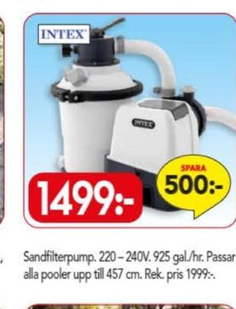 Bo Ohlsson Intex sandfilterpump erbjuda