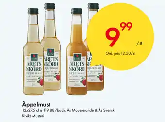 Snabbgross Kiviks Musteri Äppelmust 12x27,5cl erbjuda