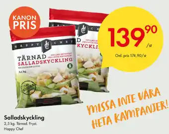 Snabbgross Happy Chef Salladskyckling 2,5kg erbjuda