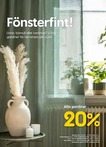 Rusta 20% Gardin Linn erbjuda