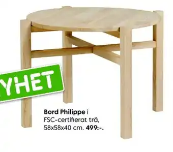 Rusta Philippe Bord 58x58x40cm erbjuda