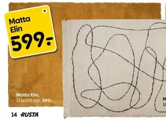 Rusta Elin Matta 133x190cm erbjuda