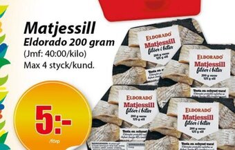 Extra Mjällby Stormarknad Matjessill Eldorado erbjuda