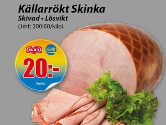 Källarrökt Skinka Skivad. Lösvikt