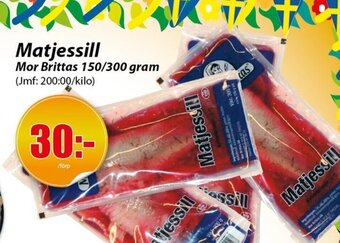 Extra Mjällby Stormarknad Matjessill erbjuda
